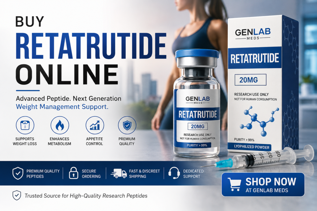 Buy Retatrutide Online for weight management support with premium-quality Retatrutide peptides from GenLab Meds.