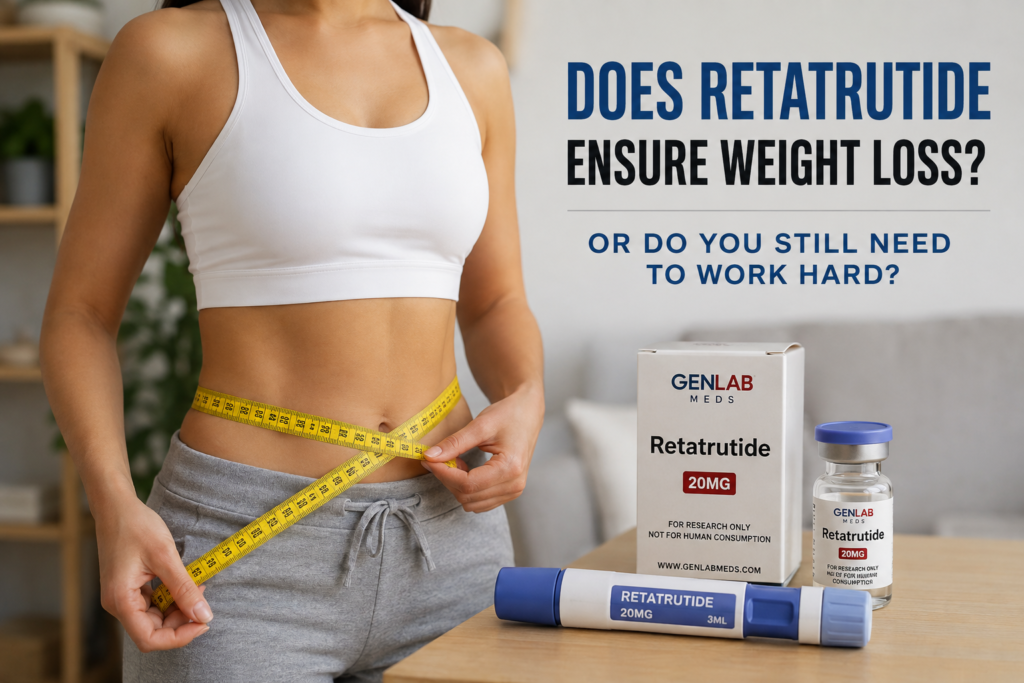 Does Retatrutide ensure weight loss? Learn 7 proven facts about Retatrutide, healthy weight management, diet, and exercise with Genlab Meds.