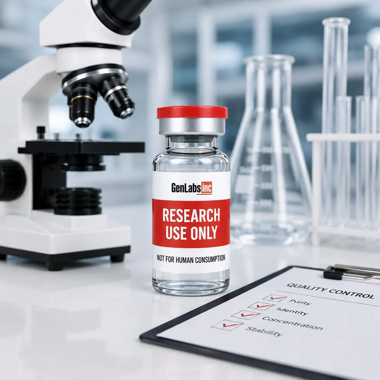GenLab Meds laboratory research and quality-control image