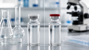 Sterile water and bacteriostatic water compared in a laboratory