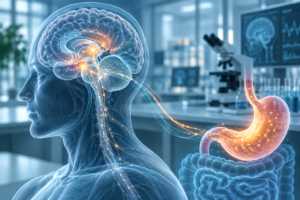 Scientific visualization of brain, appetite and digestive signaling research